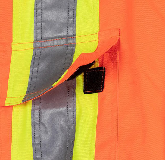 400D Oxford cloth windproof orange winter boy raincoat with 3m reflective strips