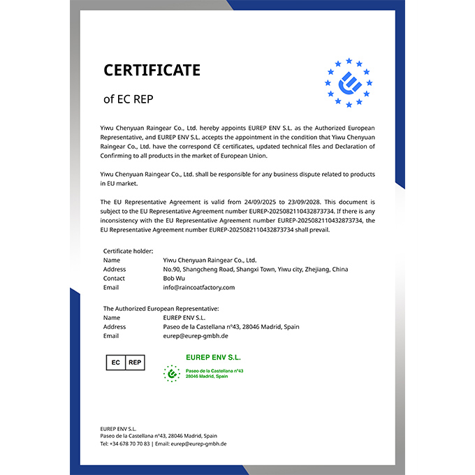 Certificate-GPSR European Agency (Economic Edition)