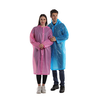 EVA material is reusable, environmentally friendly and lightweight, adult raincoat