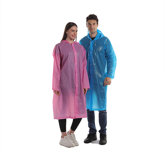 EVA material is reusable, environmentally friendly and lightweight, adult raincoat