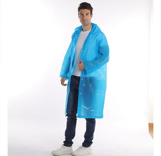 EVA material is reusable, environmentally friendly and lightweight, adult raincoat