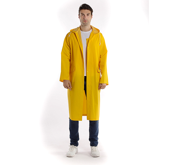 Fashionable and modern adult long hooded breathable waterproof raincoat