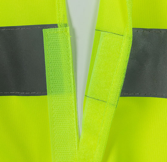 High visibility cooling safety vest, workwear, with breathable mesh and reflective strips,