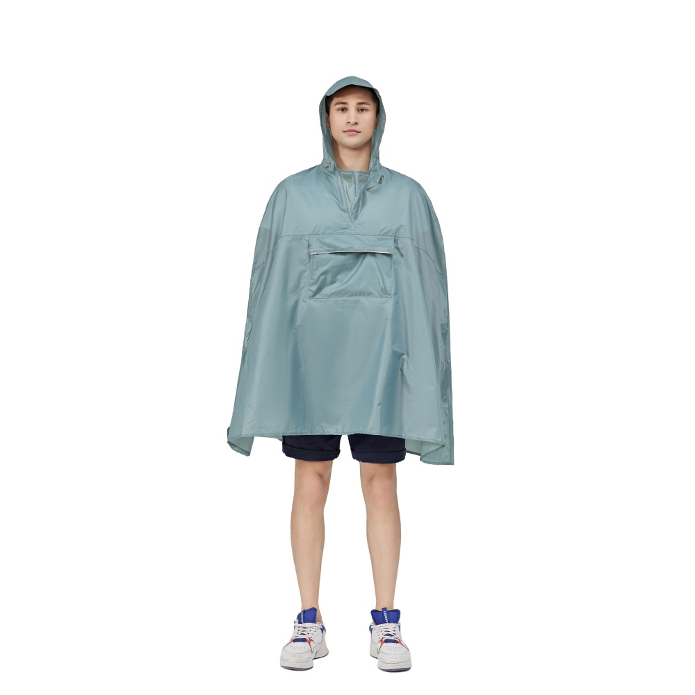 Waterproof 210T Polyester Bike Rain Poncho with PU Coating for Outdoor Cycling