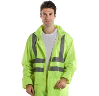 Industrial safety polyester waterproof anti-seepage men's raincoat with pants
