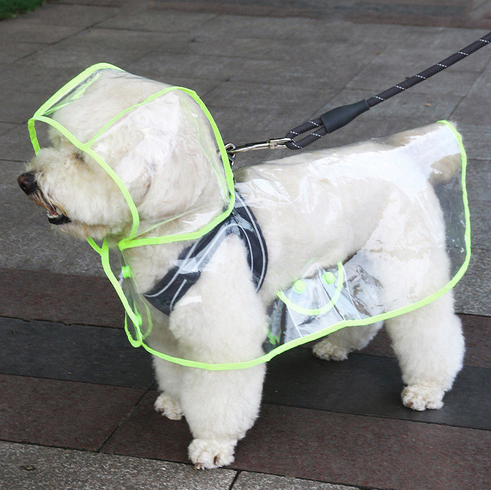 Transparent Reflective EVA Poncho Raincoat for Dog