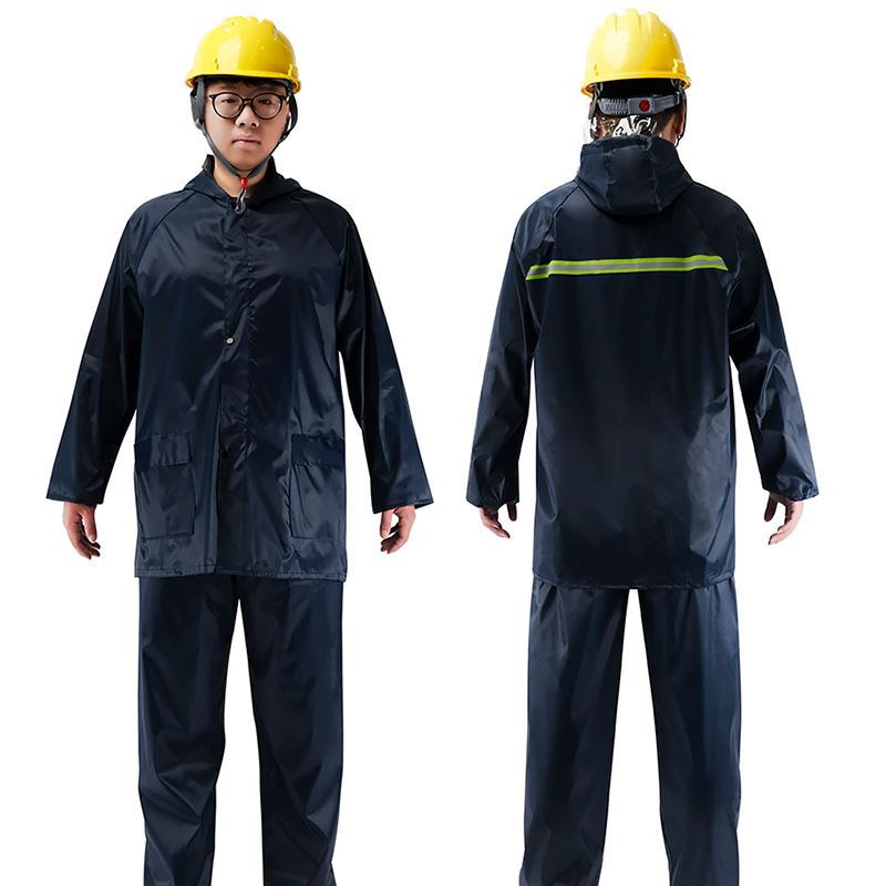 Thickened Oxford Reflective raincoat and pants PVC rainsuit adult outdoor