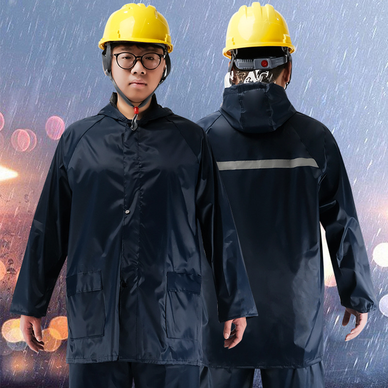 Thickened Oxford Reflective raincoat and pants PVC rainsuit adult outdoor