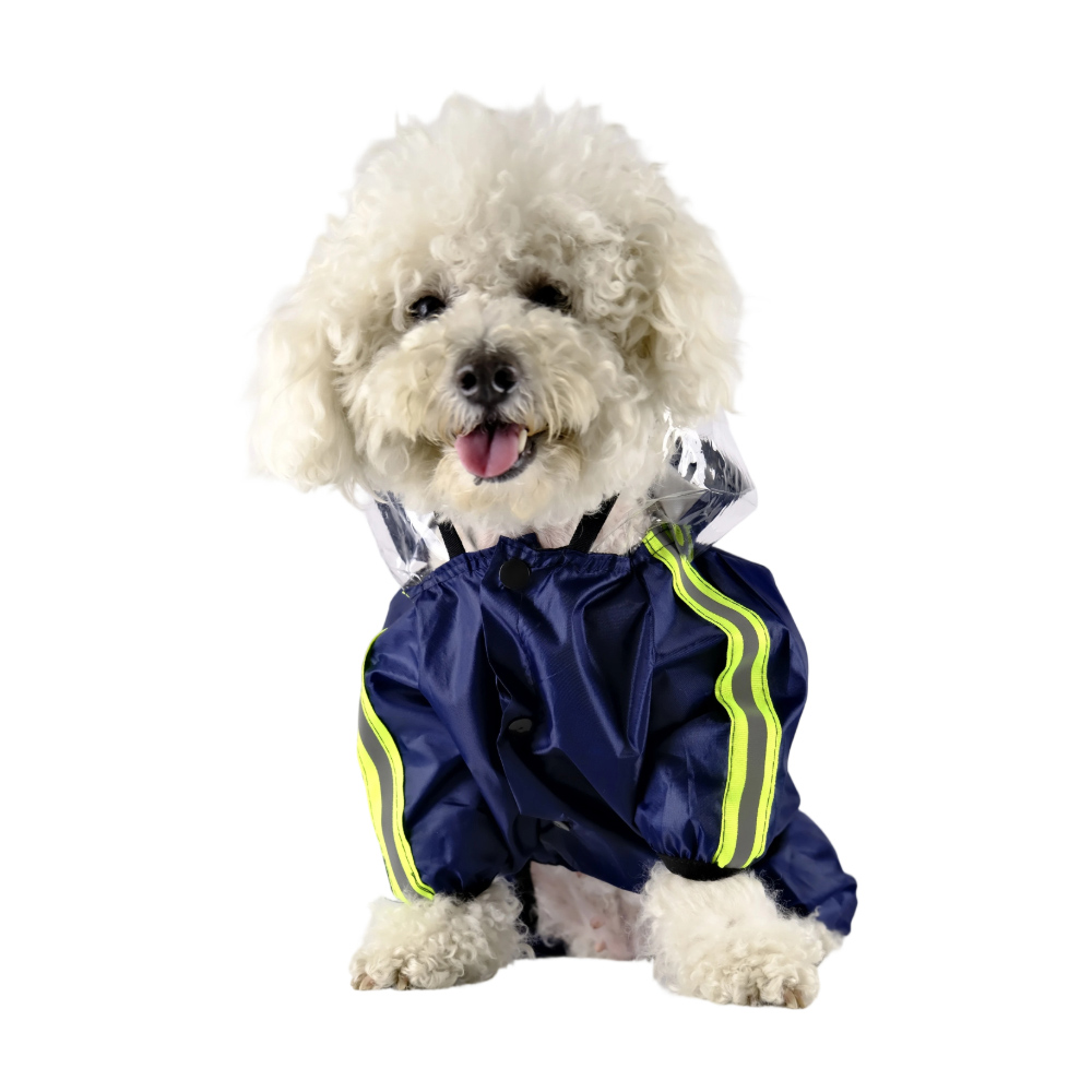 Reusable Waterproof PU Raincoat with Reflective Strip