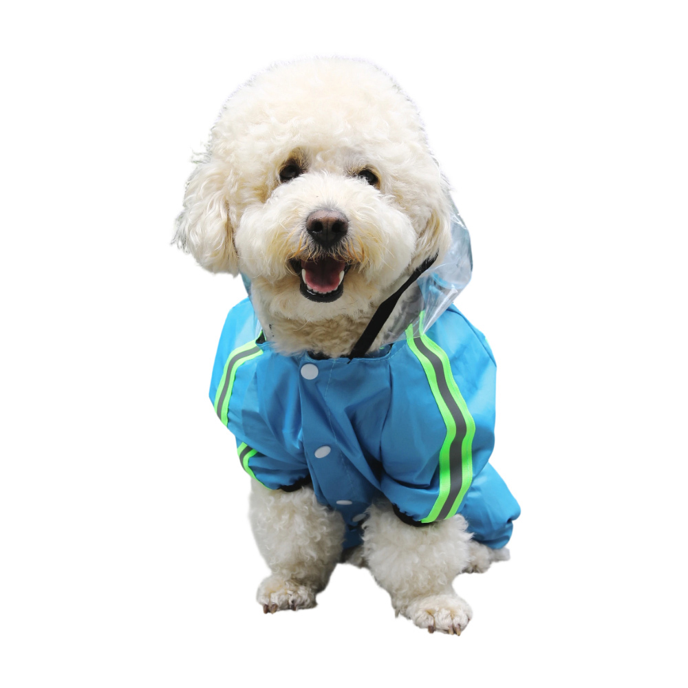 Reusable Waterproof PU Raincoat with Reflective Strip