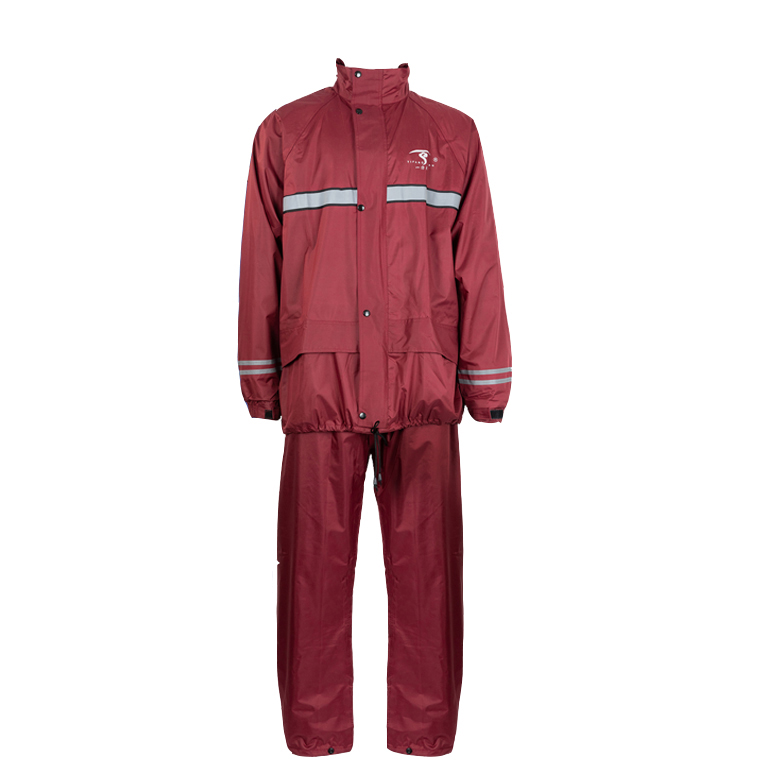 Wholesale Reusable Poly Pongee Raincoat Reflective Jackets for Motorcycles Waterproof Split Rain Suit