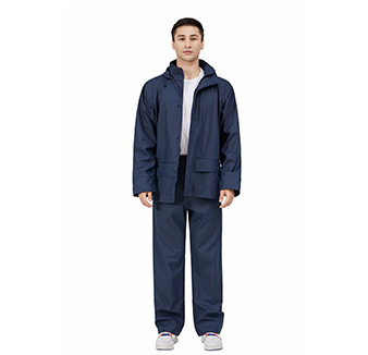 High quality PU rainsuit waterproof adult two pieces rainwear custom Logo