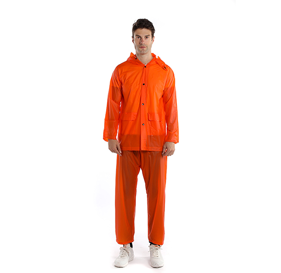 PVC rainsuit & outdoor waterproof raincoat product for men