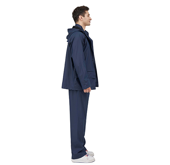 High quality PU rainsuit waterproof adult two pieces rainwear custom Logo