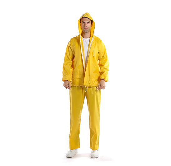PVC rainsuit & outdoor waterproof raincoat product for men