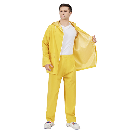 Custom Polyester PVC Rainsuit – Outdoor Work Waterproof Safety Gear