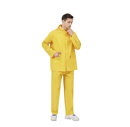 Custom Polyester PVC Rainsuit – Outdoor Work Waterproof Safety Gear