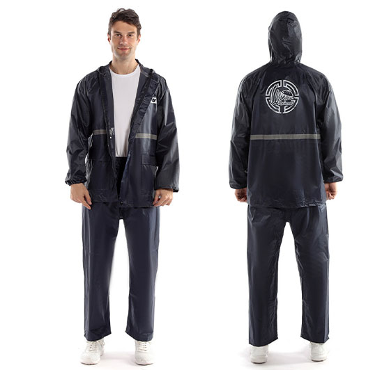 Manteau pluvial extérieur pour hommes taille plus grande