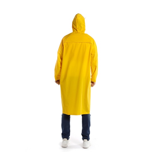 Fashionable and modern adult long hooded breathable waterproof raincoat