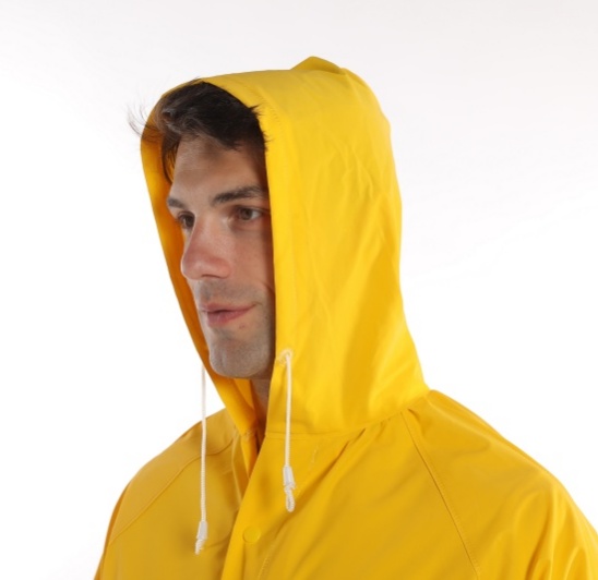 Fashionable and modern adult long hooded breathable waterproof raincoat