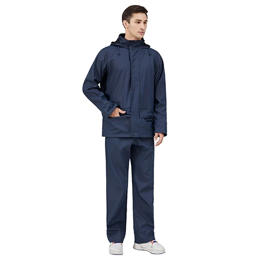 Two-piece waterproof rain suit