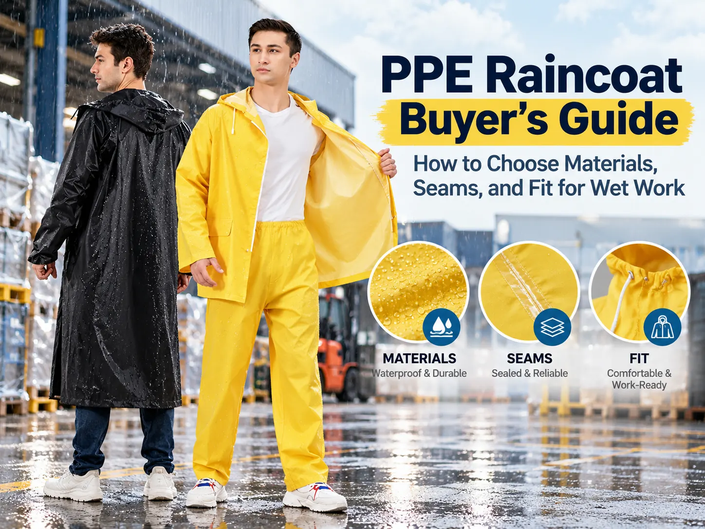 PPE Raincoat Buyer’s Guide: How to Choose Materials, Seams, and Fit for Wet Work PPE Raincoat Buyer’s Guide: How to Choose Materials, Seams, and Fit for Wet Work