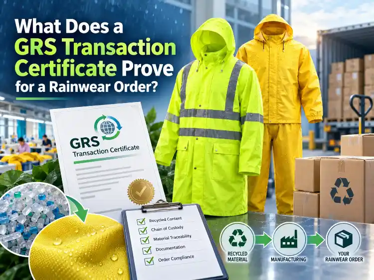 What Does a GRS Transaction Certificate Prove for a Rainwear Order? What Does a GRS Transaction Certificate Prove for a Rainwear Order?